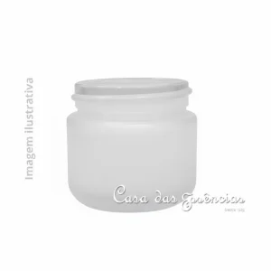 POTE VIDRO 30ML COLOR BRANCO FOSCO (B44MM)