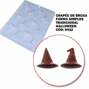 Forma de Acetato simples – chapéu de bruxa Halloween BWB9432