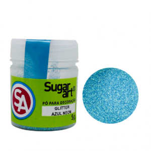 Glitter – Sugar Art – Azul néon – 5g