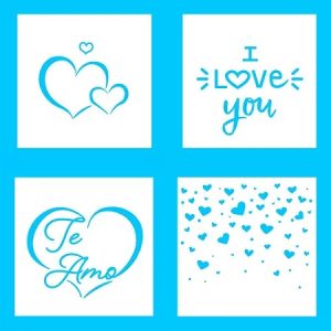 Kit Mini Stencil Corações