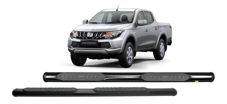 Estribo L200 (L-200) Triton Oblongo Preto 2017 2018 2019 2020 (T8730P)